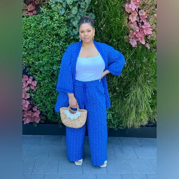 Knox Rose Blue Matching Set (Top & Pants) - Picture 3 of 3